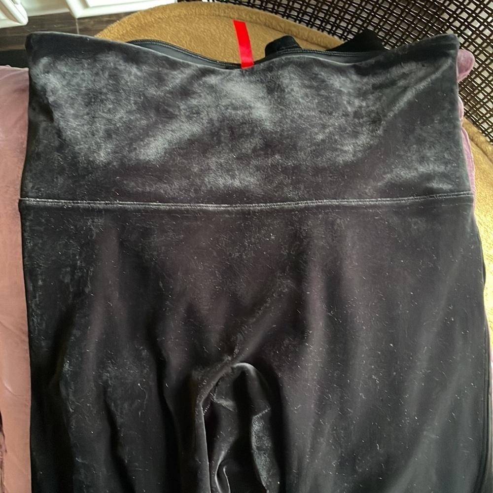 SPANX Black Velvet Leggings - Picture 5 of 8